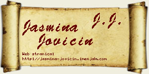 Jasmina Jovičin vizit kartica